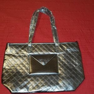 Bath and body works silver tote